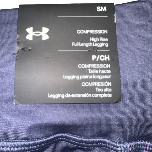 Under Armour Women’s Leggings Small High Rise Compression Purple - Picture 10 of 15
